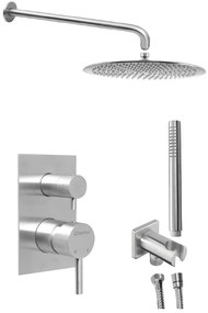 Sapho Sapho, MINIMAL podomietkový sprchový set s pákovou batériou, 2 výstupy, nerez, MI042-01