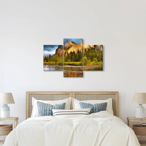 Obraz - Skaly pri jazere (90x60 cm)
