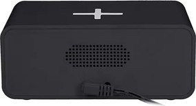 Solight CA07B - Digitálne hodiny s Qi bezdrôtovou nabíjačkou 230V/CR2032 čierne