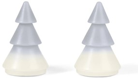 Jedlička z pravého vosku s LED, 2 ks