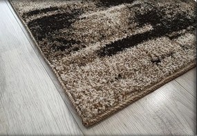Moderný koberec Rio 170-Cream-Cream – béžovo-hnedý s geometrickým vzorom Rozmer: 80x150 cm