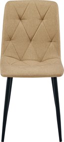 Hnedá jedálenská stolička LIBRA s čiernymi nohami