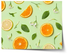 Sablio Plagát Citrus a kvet - 60x40 cm