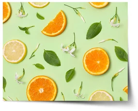 Sablio Plagát Citrus a kvet - 60x40 cm