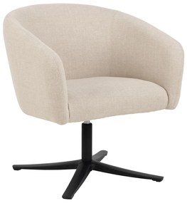 Otočné lounge křeslo Ramsey krémové