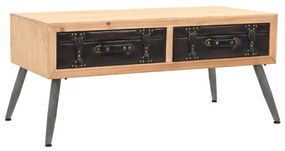 vidaXL Konferenčný stolík masívne jedľové drevo 115x55x50 cm