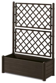 STEFANPLAST Truhlík 80 l s trelážou/mriežkou, hnedý