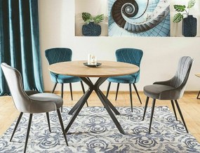 Sametová jídelní židle Lotus šedá