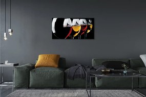 Obraz canvas Okuliare čierne pozadie 120x60 cm