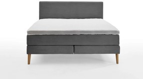 Boxspring posteľ elina 160 x 200 cm menčester sivá MUZZA