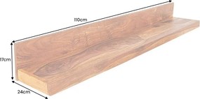 Dizajnová nástenná polica Elegant 110 cm Sheesham