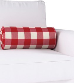 Valcový vankúš so záhybmi farba produktu červená látka vzorované