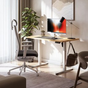 Elektrický výškovo nastaviteľný stôl Mark Adler Leader 6.9 Dub Craft / biely