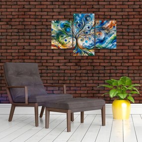 Obraz – Farebný energetický strom (90x60 cm)