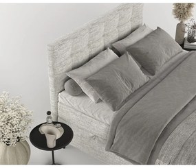 Svetlosivá boxspring posteľ s úložným priestorom 140x200 cm Urbaneo – Maison de Rêve