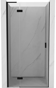 Mexen Mist-H L, 1-krídlové sprchové dvere ľavé 75 cm, číre sklo, čierny profil, 8A5L-075-000-70-00-L