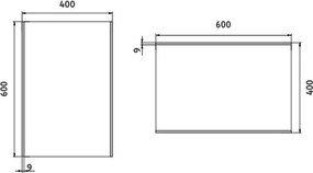 Nimco LED zrkadlo 400x600 - ZP 9000