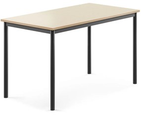 Stôl SONITUS, 1200x700x720 mm, HPL - breza, antracit