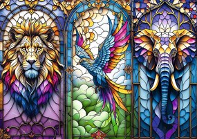 Trefl Puzzle 1000 Vitráž: Zvieratá