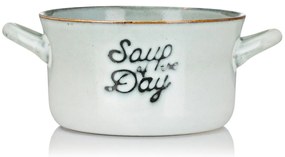 Kameninová miska na polievku Soup 500 ml svetlosivá