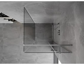 Mexen, Mexen Mist H T sklopný sprchový kút pravý 70 x 70 cm, priehľadný, chróm - 8A5T-070-070-01-00-P