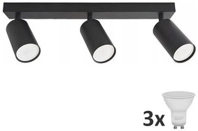 LED Bodové svietidlo ANGIE 3xGU10/6W/230V čierna