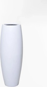 Kvetináč MAGNUM, sklolaminát, výška 100 cm, biely mat