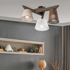 Brilagi - LED  Prisadený luster ANTHONY 3xE14/40W/230V dub orech