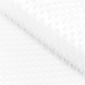 Biante Detské posteľné obliečky do postieľky Minky TOP 3D bodky MKP-059 Biele Do postieľky 90x140 a 40x60 cm