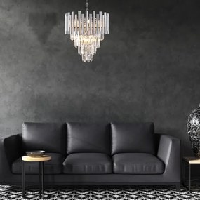 Krištáľový luster na reťazi MADISON 9xE14/40W/230V chróm