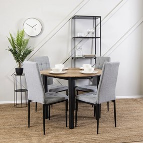 Čalouněná jídelní židle Tex šedá/černá