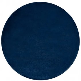 Protišmykový koberec POSH kruh Shaggy navy granát, plyš