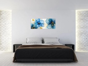 Obraz - Kvetinová, atramentová maľba (120x50 cm)