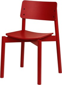 Červená stohovateľná jedálenská stolička Wem – noo.ma