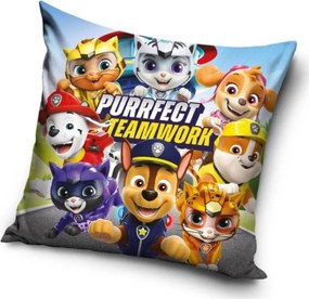 Carbotex Obliečka na vankúšik 40x40 cm - Labková patrola Tímová práca