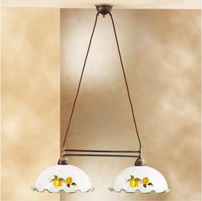 Kolarz 731.82.117 - Závesný luster na lanku NONNA 2xE27/75W/230V citróny