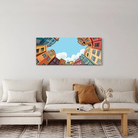 Obraz - Medzi domami (120x50 cm)