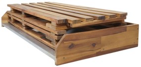 Stôl na rastliny HWC-L18, akáciové drevo - hnedá