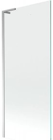 Mexen Next L, 1-krídlová vaňová zástena 80 x 150 cm, 6mm číre sklo, chrómový profil, 895-080-000-03-00-01