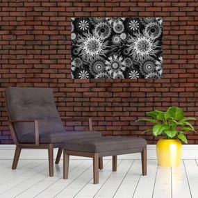 Obraz - Čiernobiele bodliaky (90x60 cm)