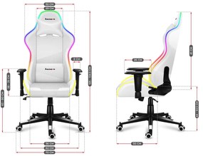Herné kreslo Fusion 6.2 (biela + viacfarebná) (s LED osvetlením). Vlastná spoľahlivá doprava až k Vám domov. 1087488