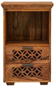 furniture-nabytek.cz - Rustikálny nočný stolík z dreva palisander 45x60x40
