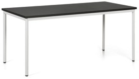 Jedálenský stôl TRIVIA, sivá podnož, 160x80 cm, wenge