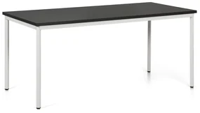 Jedálenský stôl TRIVIA, sivá podnož, 160x80 cm, wenge