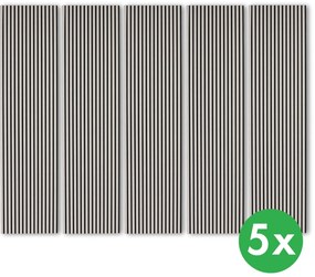 Akustický panel so zvýšenou absorpciou zvuku, 2400 x 600 mm, balenie 5 ks, čierna / béžová