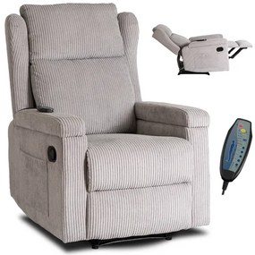 Masážne kreslo ANDREA, sivý menčester