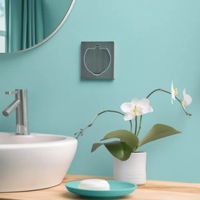 Brilagi - Vonkajšia vstavaná podlahová zásuvka IP55 matný chróm štvorcový