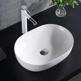 Rea Amelia, umývadlo na dosku 480x345x135 mm, biela lesklá, REA-U0416