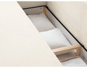 Krémová rozkladacia pohovka s úložným priestorom 231 cm Elen – Micadoni