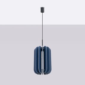 Závesné svietidlo Mula, 1x modré plstené tienidlo, (fi 27cm)